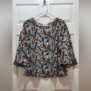Elizabeth and James Floral Bell Sleeve Blouse